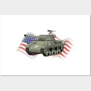 M36 Jackson American WW2 Tank Destroyer Posters and Art